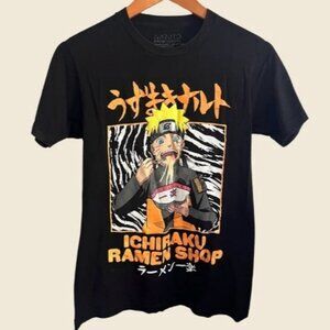 NARUTO SHIPPUDEN Ichiraku Ramen Shop Graphic T-Shirt Size S